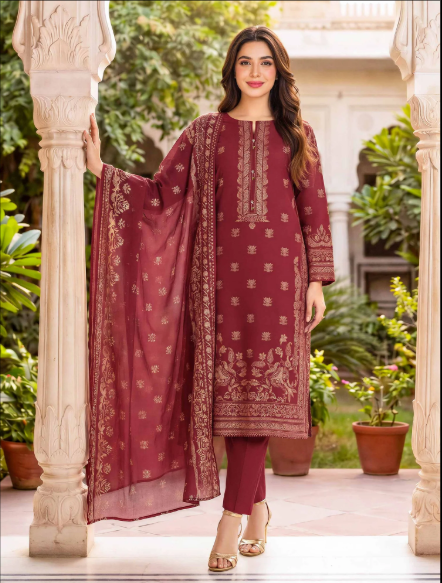 3-Piece lawn suit with lawn dopatta
