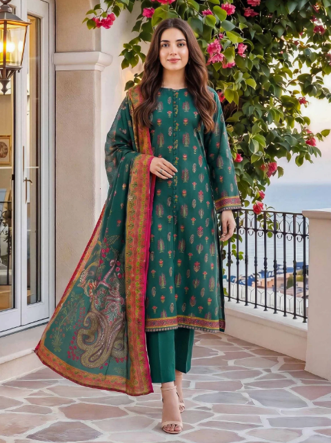 3-Piece Printed Lawn Suit