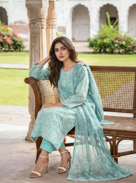 3-Piece Lawn Paste Suit