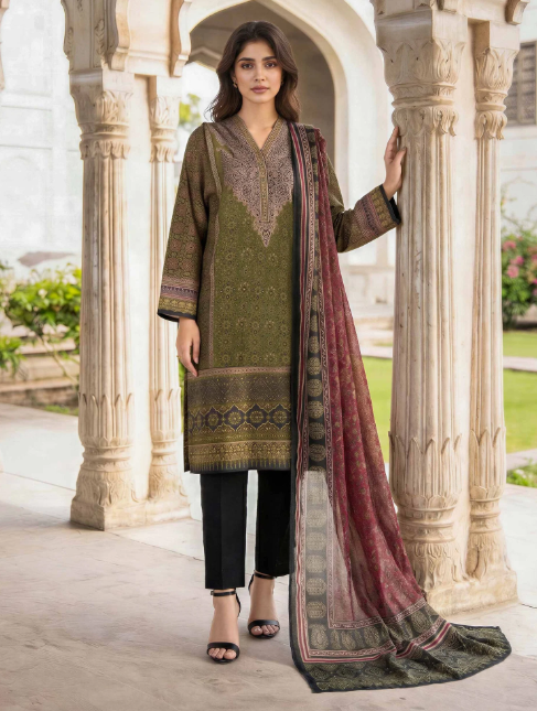 3 Piece Lawn Paste Suit