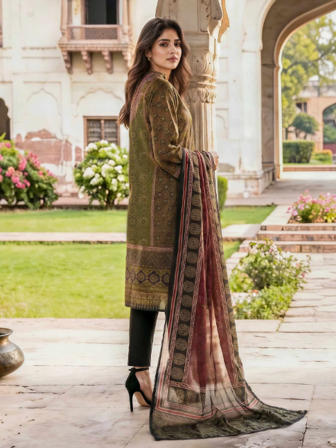 3 Piece Lawn Paste Suit