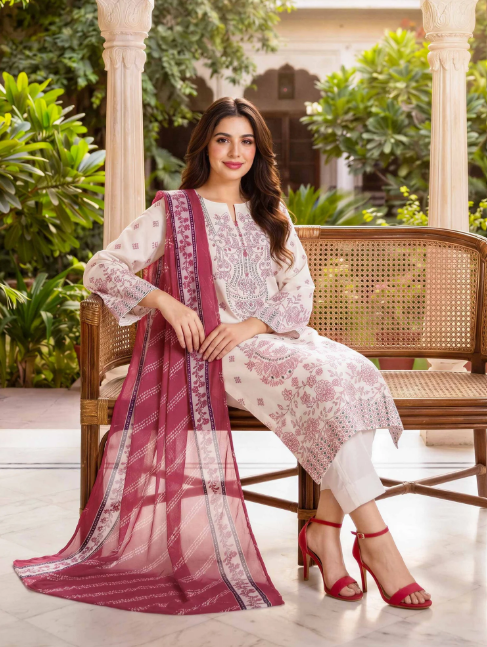 2 Piece Lawn Suit