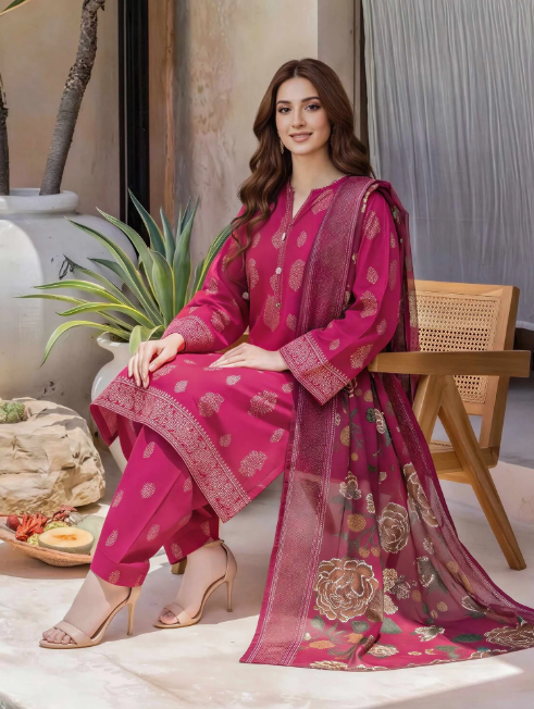 3 Piece Lawn Paste Suit