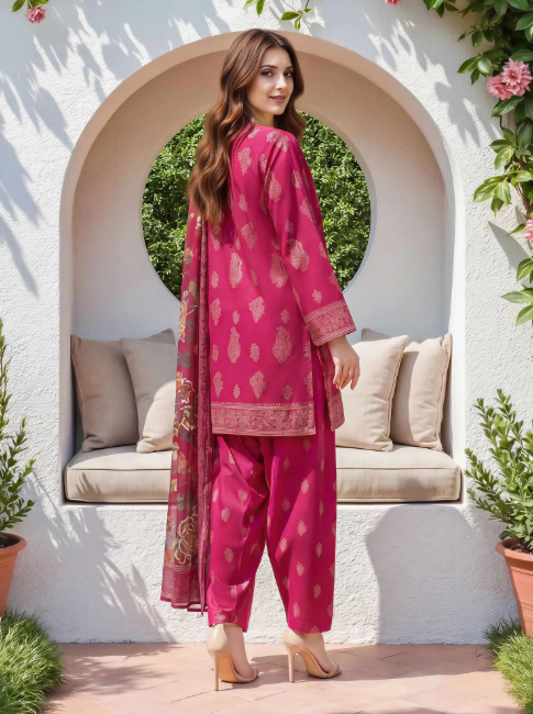 3 Piece Lawn Paste Suit