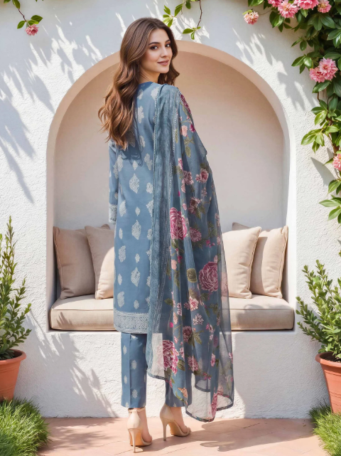 3 Piece Lawn Paste Suit