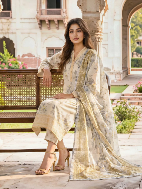 3 Piece Lawn Paste Suit