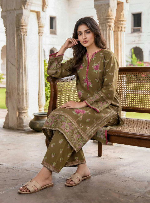 2 Piece Lawn Paste Suit