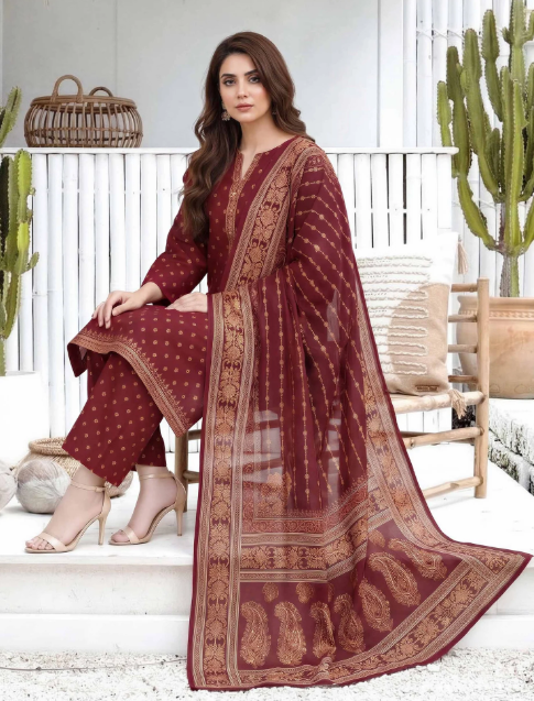 3 Piece Lawn Paste Suit
