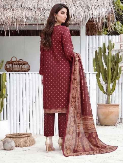 3 Piece Lawn Paste Suit