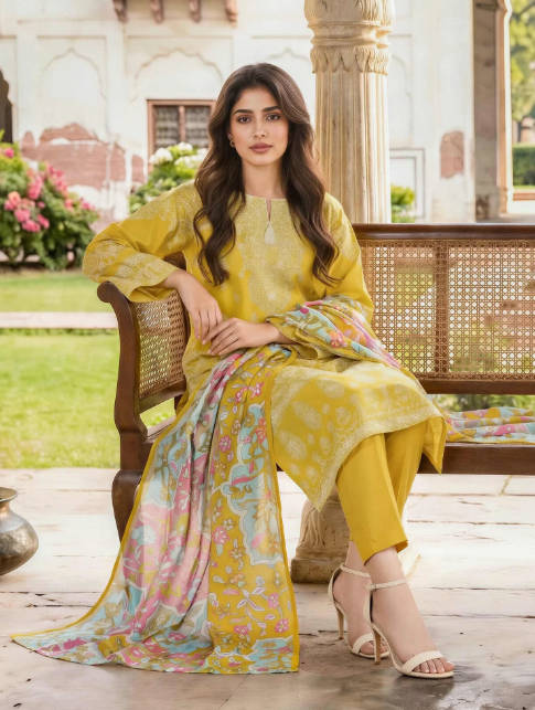 3 Piece Lawn Paste Suit