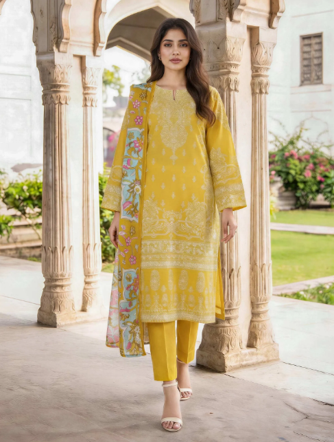 3 Piece Lawn Paste Suit
