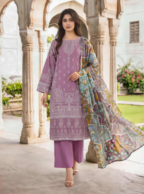 3 Piece Lawn Paste Suit
