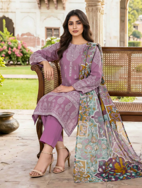 3 Piece Lawn Paste Suit