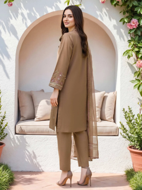 3 Piece Lawn Suit- Embroidered