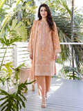 3 Piece Lawn Paste Suit- Embroidered