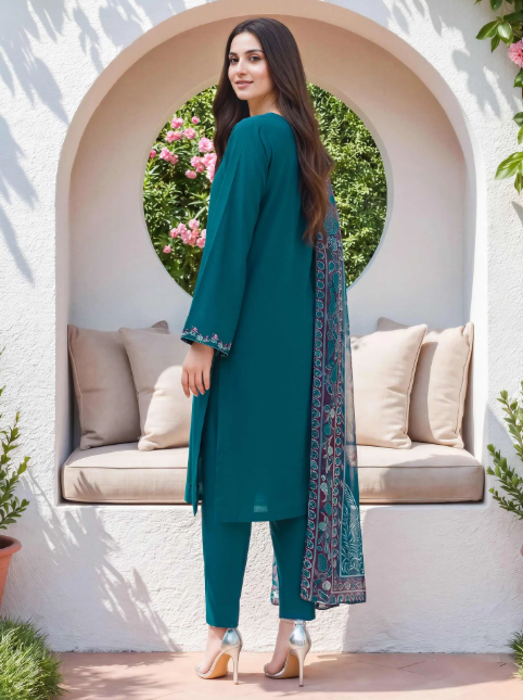 3 Piece Lawn Suit- Embroidered