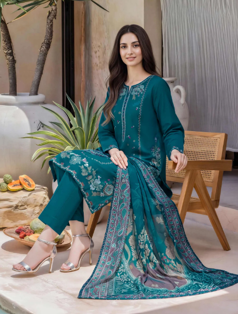 3 Piece Lawn Suit- Embroidered