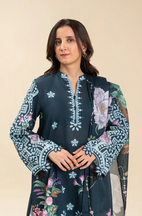 3 PICE PRINTED LAWN SUIT