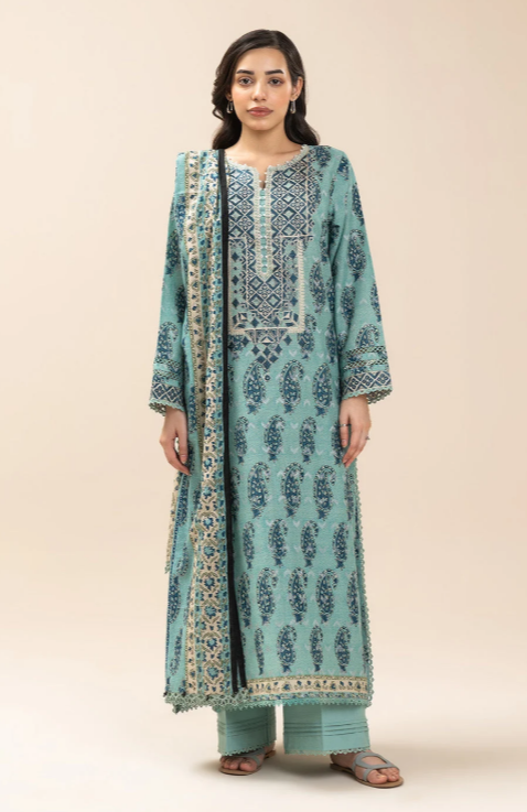 3 PIECE EMBROIDERED LAWN SUIT