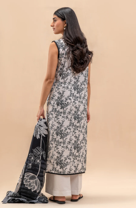 2 Piece Printed lawn Shirt and Dupatta