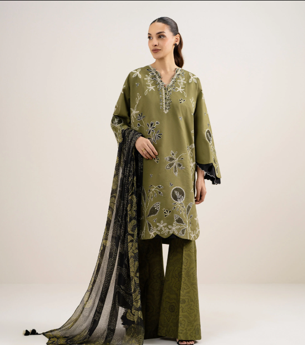 3 Piece - Embroidered Lawn Suit(Intermix)