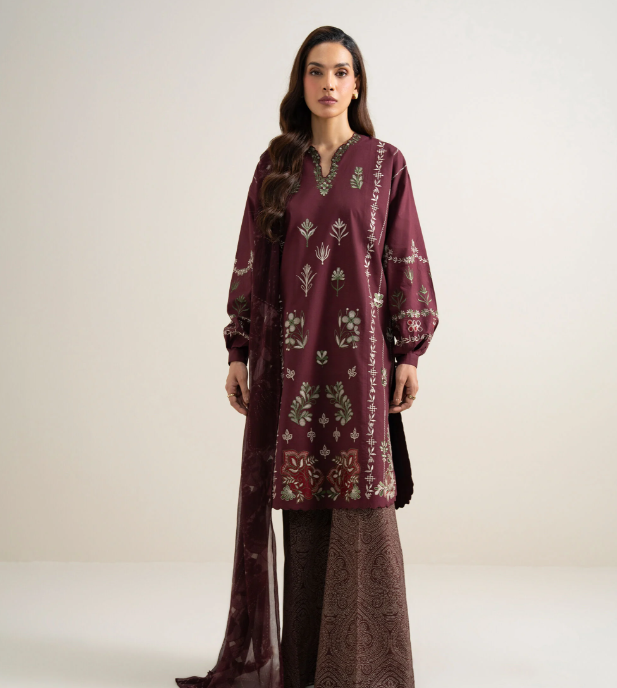 3 Piece - Embroidered Lawn Suit(Intermix)