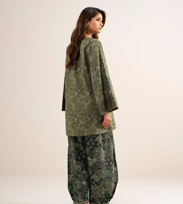 2 Piece - Printed Cotton Suit