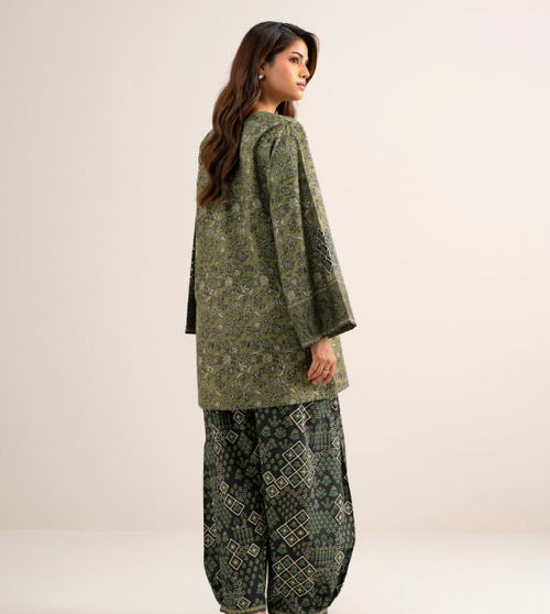 2 Piece - Printed Cotton Suit