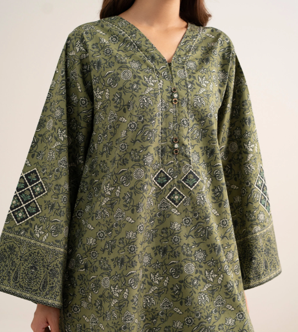 2 Piece - Printed Cotton Suit