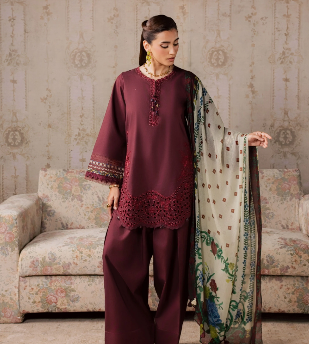 3 Piece - Embroidered Lawn Suit(Intermix)