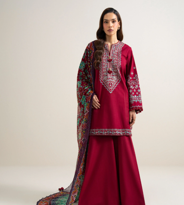3 Piece - Embroidered Lawn Suit(Intermix)