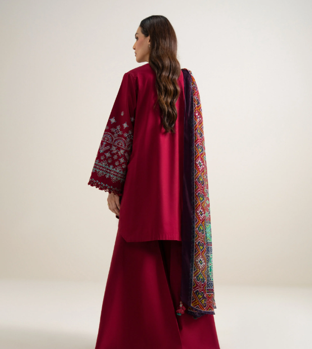 3 Piece - Embroidered Lawn Suit(Intermix)