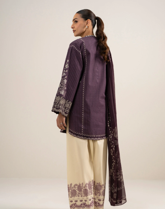 3 Piece - Printed Cotton Suit