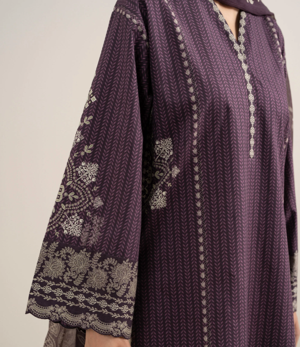 3 Piece - Printed Cotton Suit