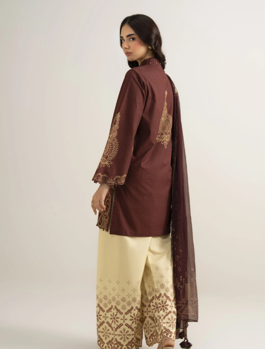 3 Piece - Printed Cotton Suit