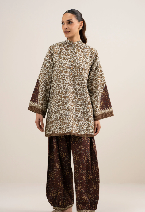 2 Piece - Printed Cotton Suit