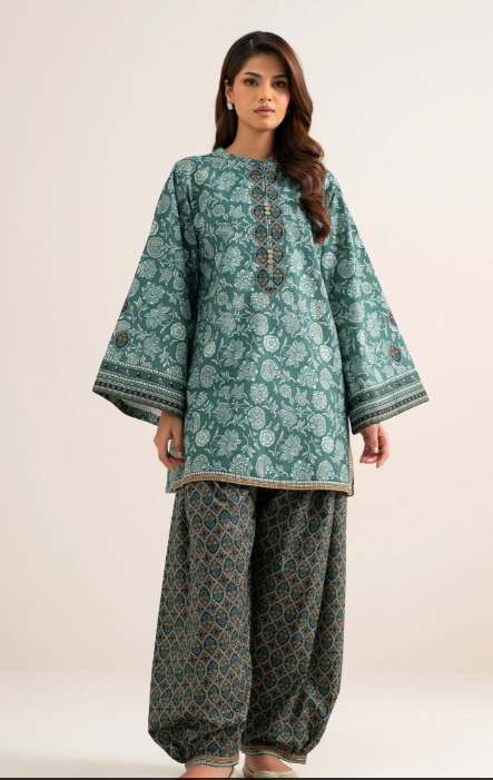 2 Piece - Printed Cotton Suit