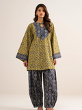2 Piece - Printed Cotton Suit