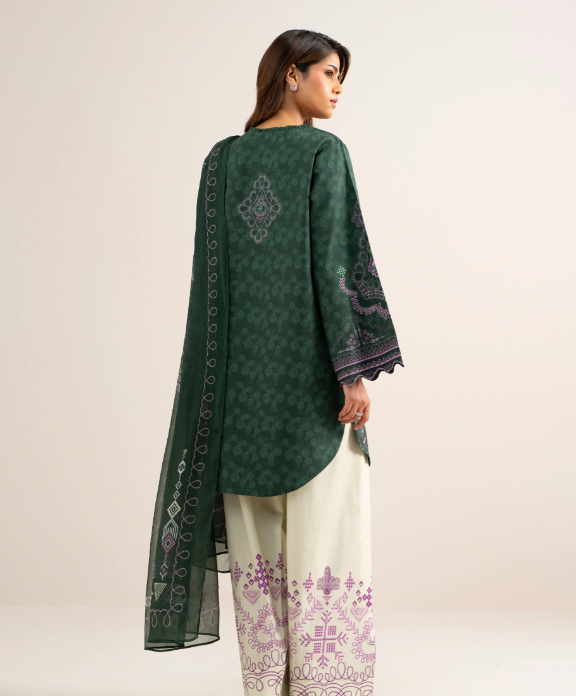 3 Piece - Printed Cotton Suit
