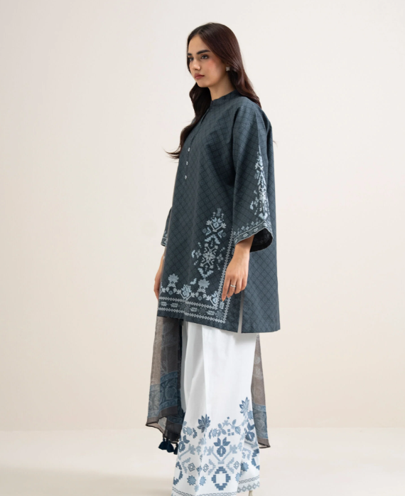 3 Piece - Printed Cotton Suit