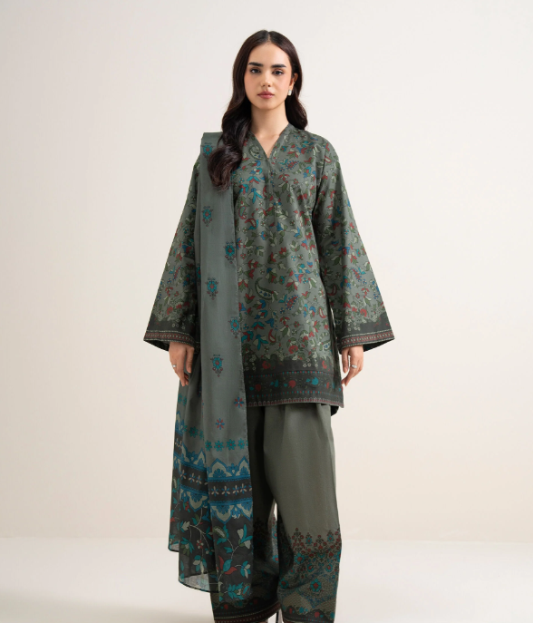 3 Piece - Printed Lawn Suit