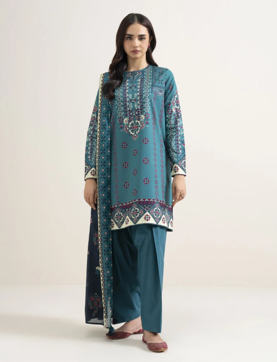 3 Piece - Printed Lawn Suit