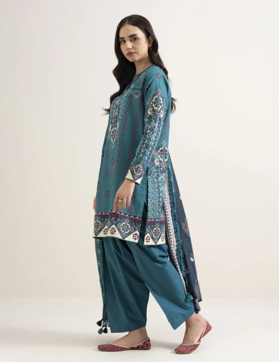 3 Piece - Printed Lawn Suit