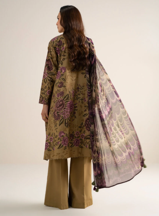 3 Piece - Printed Cotton Suit