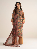 3 Piece - Printed Cotton Suit