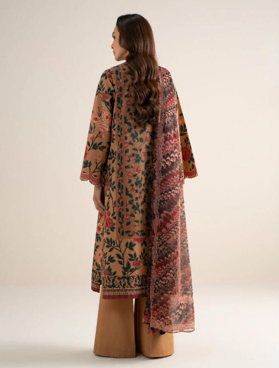 3 Piece - Printed Cotton Suit