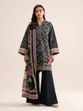 3 Piece - Embroidered Zari Cotton Suit