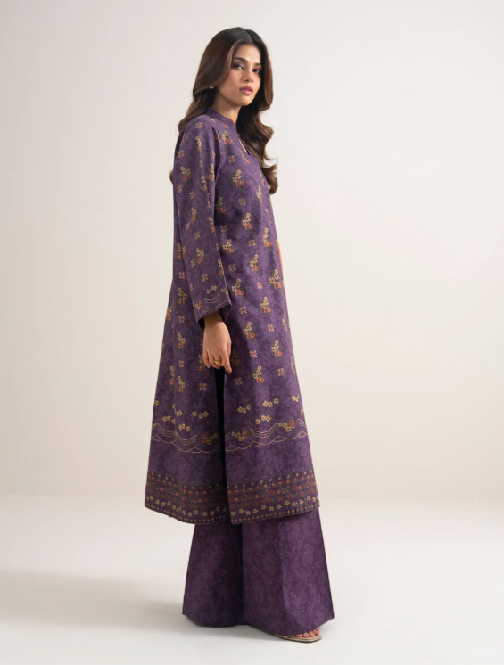 3 Piece - Embroidered Cotton Suit