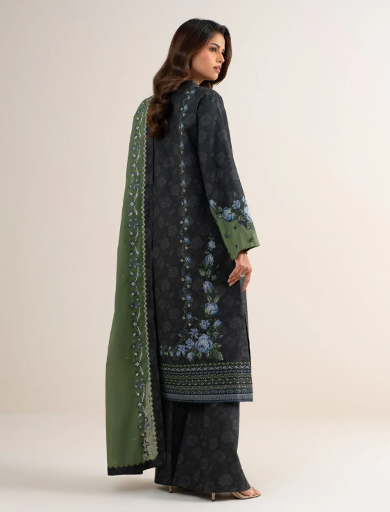 3 Piece - Embroidered Cotton Suit