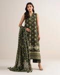 3 Piece - Embroidered Cotton Suit